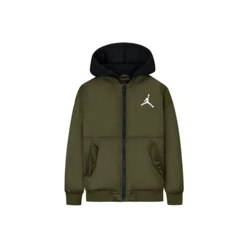 Джордан Хлопковый пуховик Плющево-зеленый для детей 3-7 лет