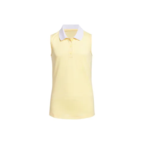 Adidas Детский топ Оттоманка Полосатая рубашка Светло-желтая Подростки