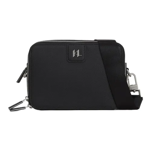 KARL LAGERFELD Кожа Сумка через плечо Сумка на плечо Унисекс Черная