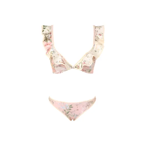 Zimmermann SS24 Бикини Женские Бежевый Желтый