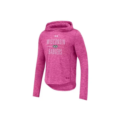Under Armour Детская одежда Университет OF Wisconsin Madison T-рубашка Детская Розовая