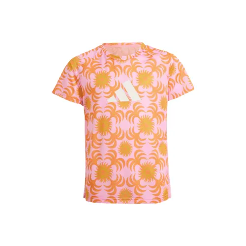 Adidas T-Shirt Светло-Розовый Мел Белый Подростки