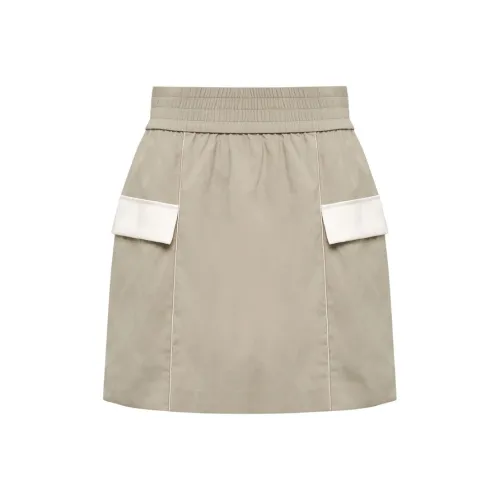 Lost In Echo Повседневные короткие юбки Женские Тростник Серо-зеленый