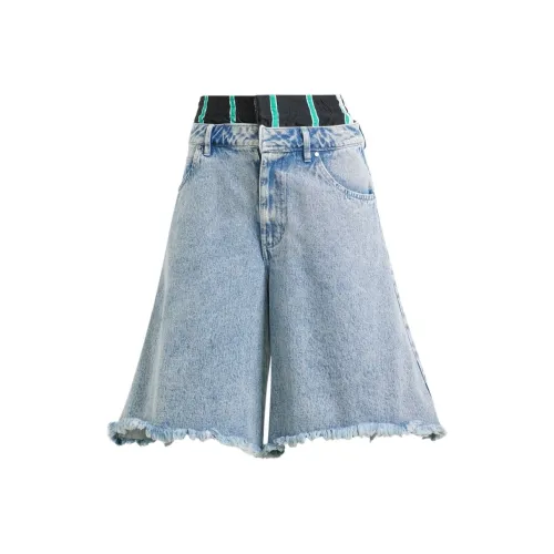 Adidas Originals KSENIA SCHNAIDER Спортивные штаны Боксер Джинсовые шорты Женские Светло-серый Синий