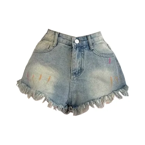 Concubine Zhu Джинсовые шорты Женские Blue