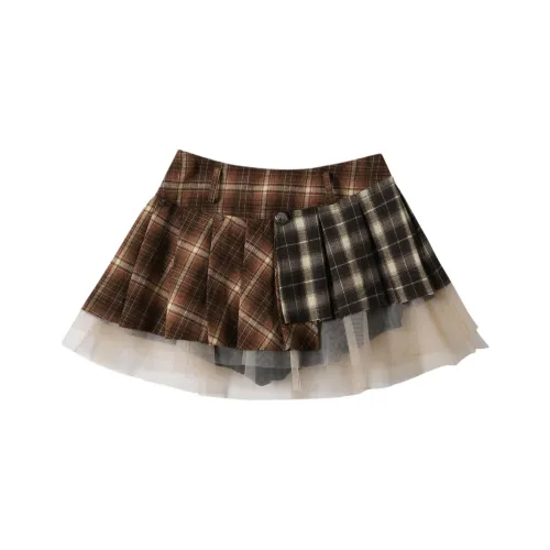 BEAR UNION Повседневные короткие юбки Женские Кофе