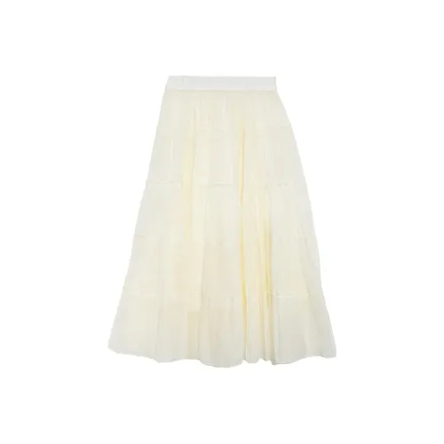 Yvetteclassic Повседневная длинная юбка женский абрикос