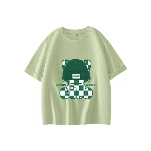 JEANSWEST JNR Bean Зеленый/J Зеленый Клетчатая Кошка Kids T Рубашки