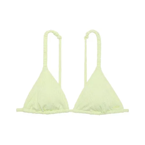 Victoria's Secret Розовый Scrunchie Бикини Треугольный Топ Кремовый Лайм Бикини Женские Кремовый Лайм