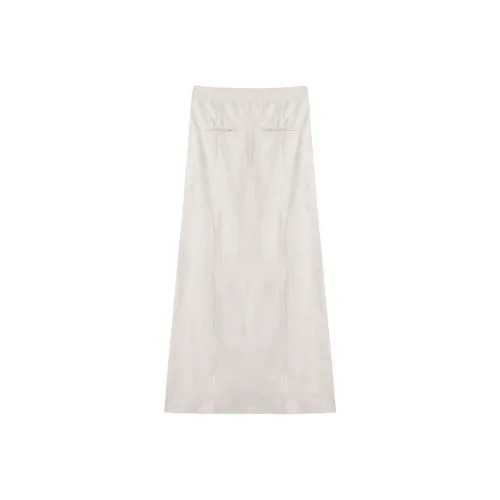 THE SEA LIFE Повседневный Длинный Юбка Женская Белая роса Цвет