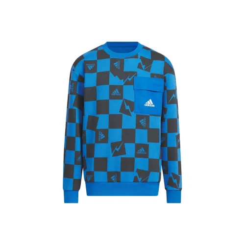 Adidas Свитшот Авиационный Синий Подростки