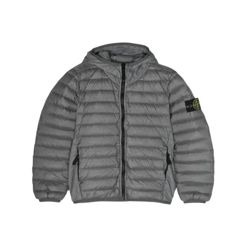 STONE ISLAND Синие Серые Детские Утеплённые Куртки