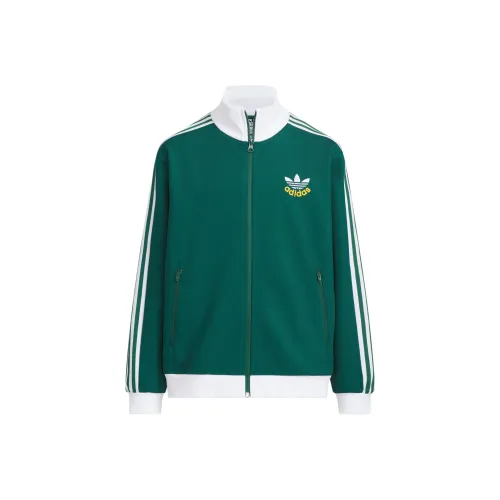 Adidas Originals Куртка JK KN JKT Лесной зеленый Белый Детский