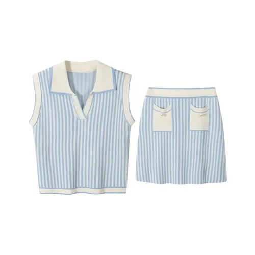 Incolore Комплект с юбкой Женские Синий