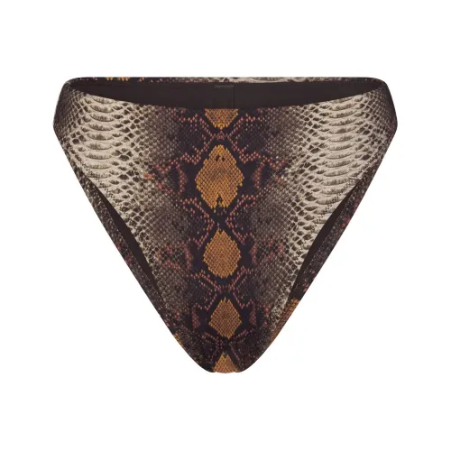 SKIMS Фирменный Плавание HIGH Нога Бикини Низ Плавки Женские DESERT SNAKE PRINT