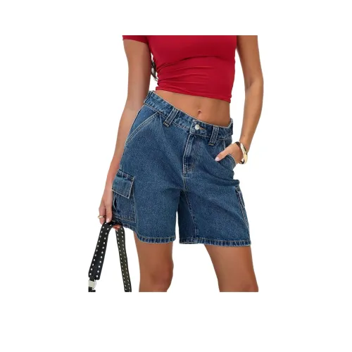 PRINCESS POLLY MIKA CARPENTER Джинсовые шорты Джинсовые шорты Женские MID WASH Средний Стираемые