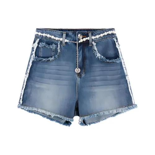 BEBE Джинсовые шорты Женские Джинсовый синий