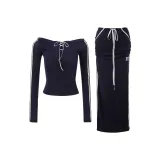 Темно-синий топ