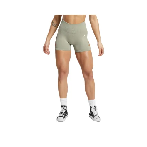 GYMSHARK Спортивные шорты Женские Мел Зеленый