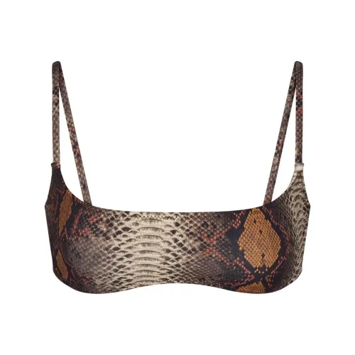 SKIMS Фирменный Плавание Микро Scoop Бикини Топ Бикини Женские Пустыня Знак Змеи Принт