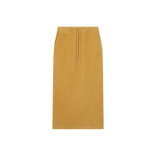 Maison Kitsune FW24 Повседневный Длинный Юбка Женские Chino Бежевый