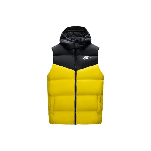 nike Пуховый жилет Бледно-синий Желтый Подростки