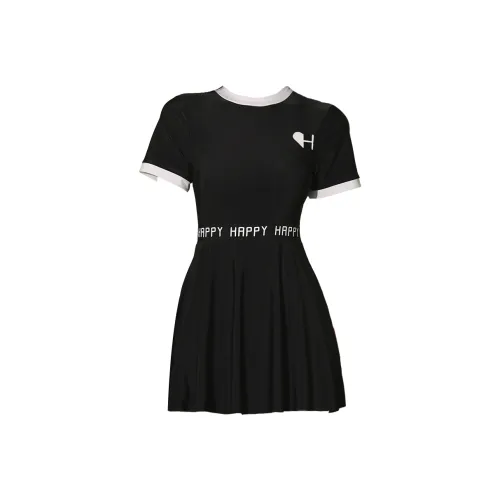 Hao Zhilang Черный Женские Ван-Пис Купальники