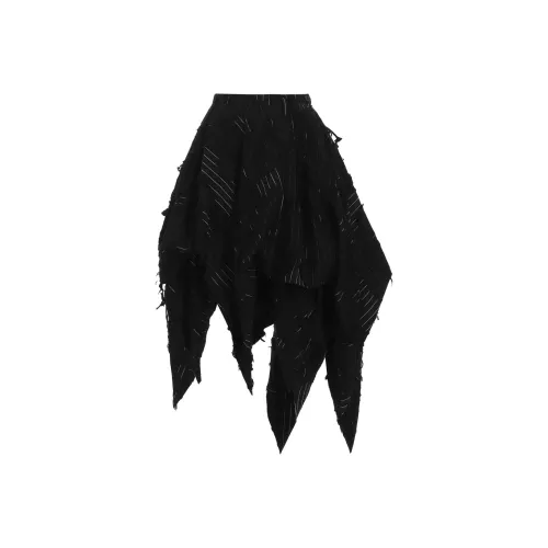 Yohji Yamamoto Черные Женские Повседневные Короткие Юбки