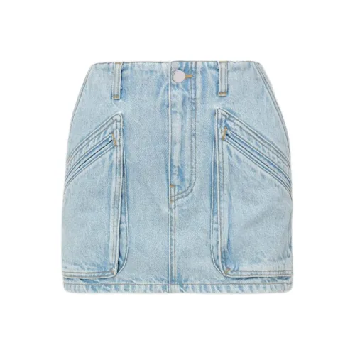 AMIRI FW24 Карго Юбки Короткие Женские Светлый Индиго
