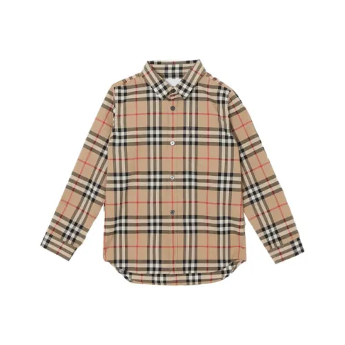 Burberry Рубашка Архив Бежевый Детская