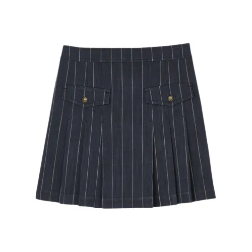 Sandro Повседневные короткие юбки Женские Синие