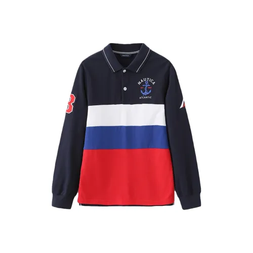 NAUTICA Длинный рукав Polo темно-синий детский