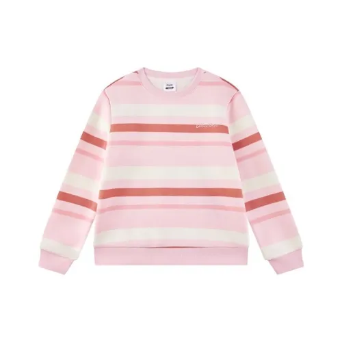 QIAODAN Толстовка Темно-Светло-Розовая С принтом по всей поверхности Подростки