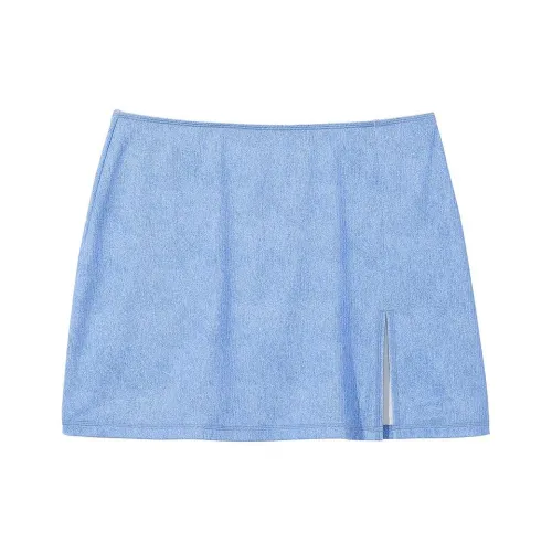 Victoria's Secret Розовый COVER UP Мини Юбка Джинсовые Платья и Юбки для плавания Женские Джинсовый Синий