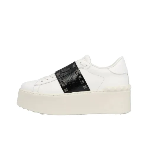 Valentino Rockstud Low Топ Кроссовки для скейтбординга Женские Белые