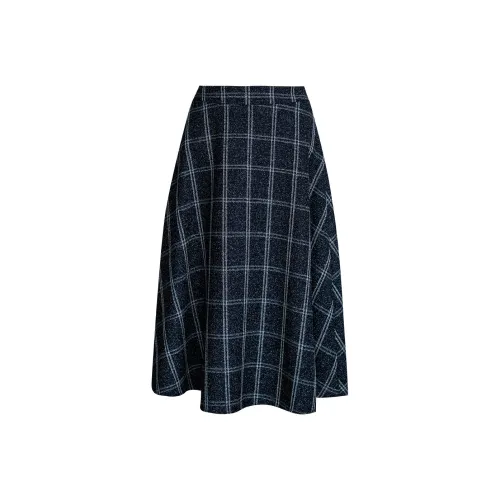 ROEYSHOUSE Повседневный Длинный Юбка Женские Клетка