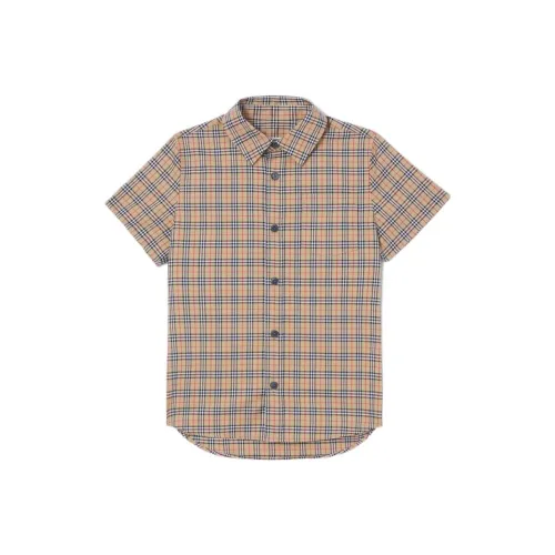 Burberry SS23 Клетчатая рубашка Летняя Детская Хаки