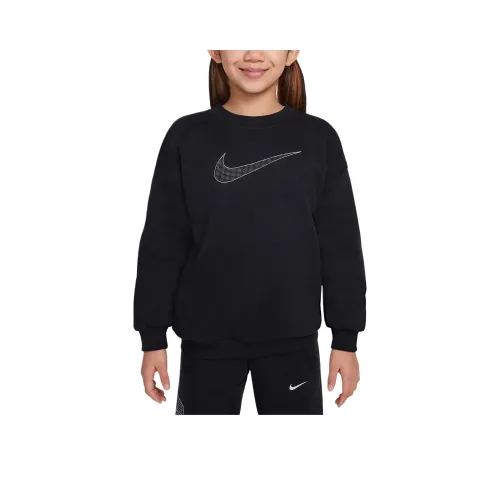 Свитшот Nike Sportswear Club Черный Металлический Серебристый Детский