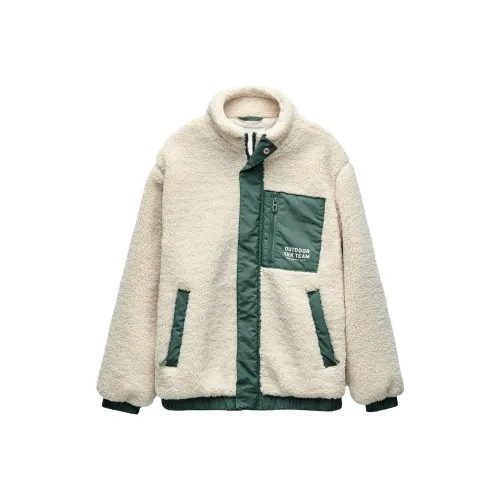 ZARA Куртки Пальто Морозный Белый Подростки