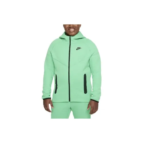 Nike Толстовка Sportswear Tech Fleece Весенний зеленый Детский