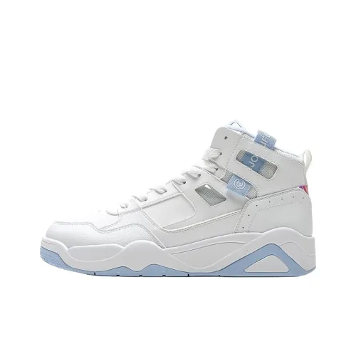 QIAODAN Air Force One Slip-resistant Abrasion-resistant High Top Skateboard Shoes Men's White QIAODAN Air Force One Противоскользящие Износостойкие Высокие Кроссовки для Скейтбординга Мужские Белые