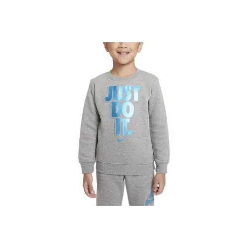 nike Свитшот Детская одежда Just DO IT Gifting Круглый вырез Дымчато-серый Детский