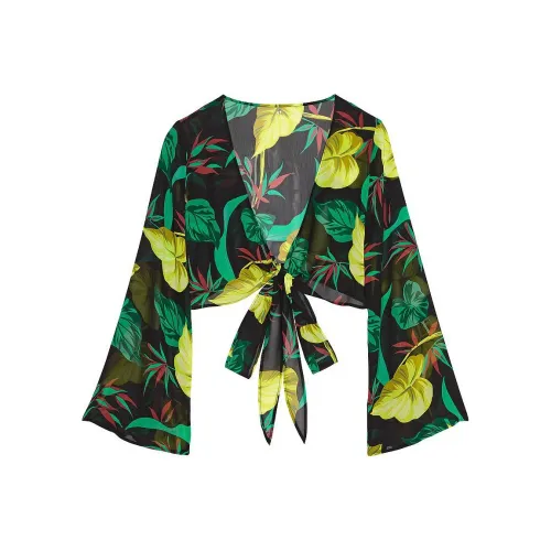 Victoria's Secret Розовый Прозрачный Crinkle Wrap Топ Винтаж Leaves Двухкомпонентный Купальник Женский Лист с Принт