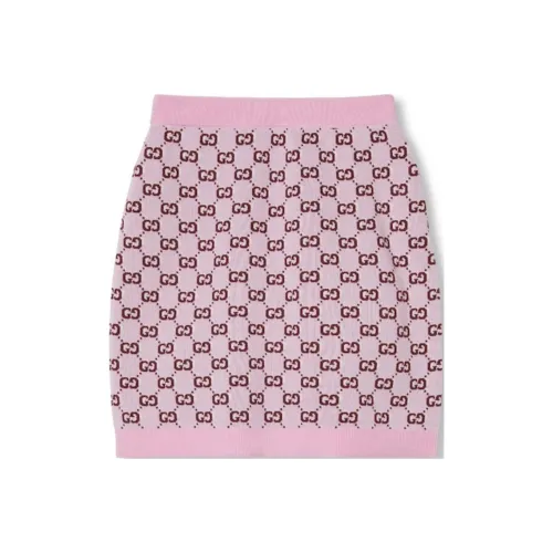 GUCCI FW24 Повседневные короткие юбки Женские Розовый