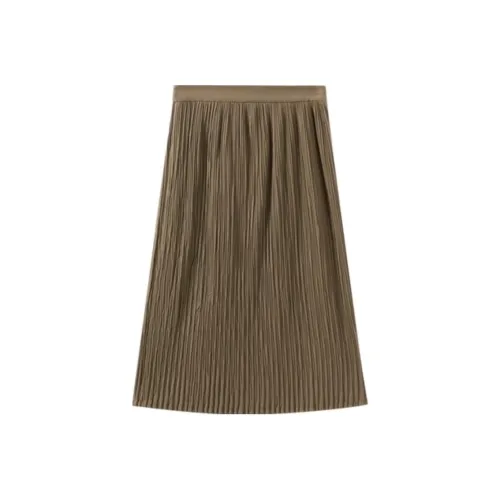 Inman Повседневный Длинный Юбка Женские Коричневый Серый