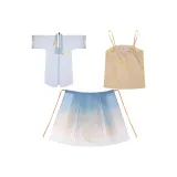 Set из трех предметов (платье + бретели + юбка с лицом лошади)