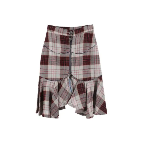 Vivienne Westwood Серые Женские Повседневные Короткие Юбки