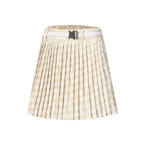 FILA GOLF серия Повседневные короткие юбки Женские Светлый хаки Желтый