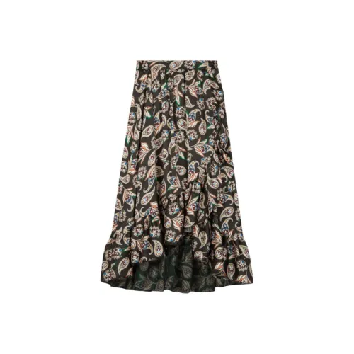 Maje Повседневный Длинный Юбка Женские Черный