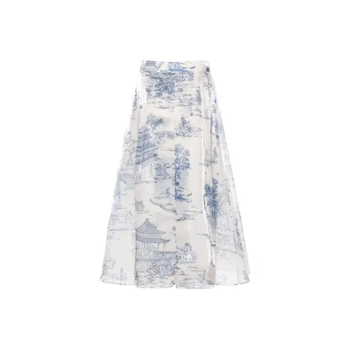 FLONAKED Повседневные короткие юбки Женские Белые С принтом